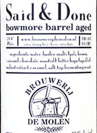 Said and Done van Brouwerij de Molen